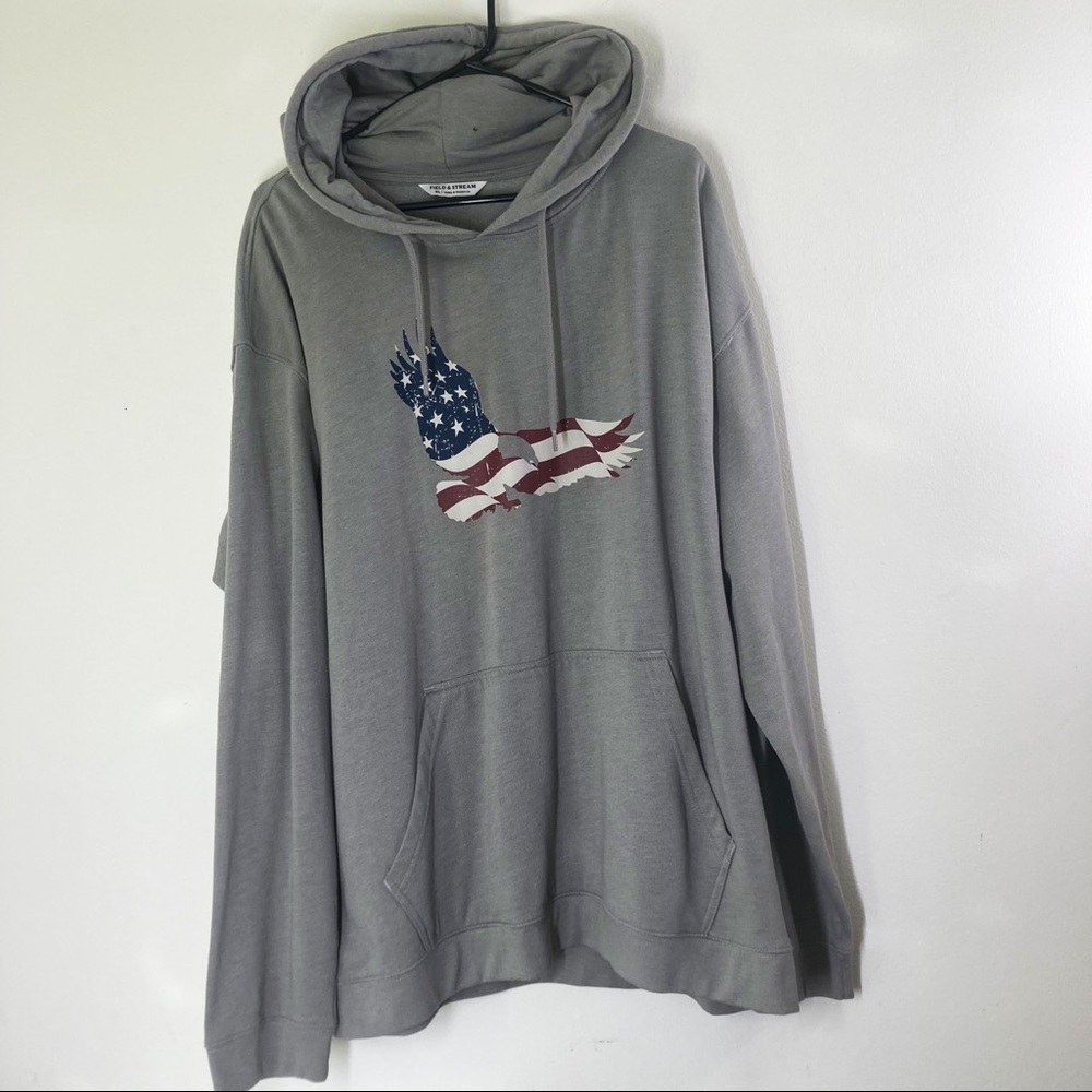 Field & Stream Men’s XL Hoodie USA Eagle Soft EUC